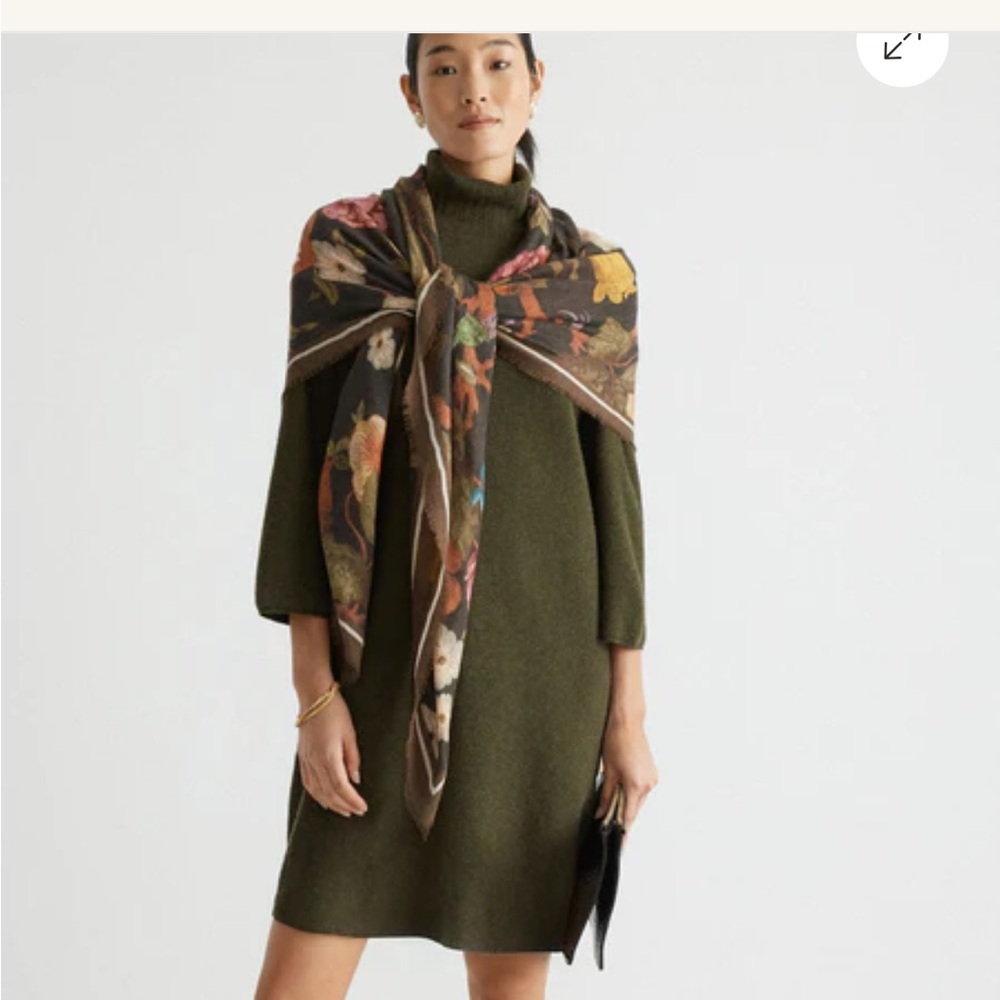 Tuckernuck Black Floral Throw with Multicolor Blooms